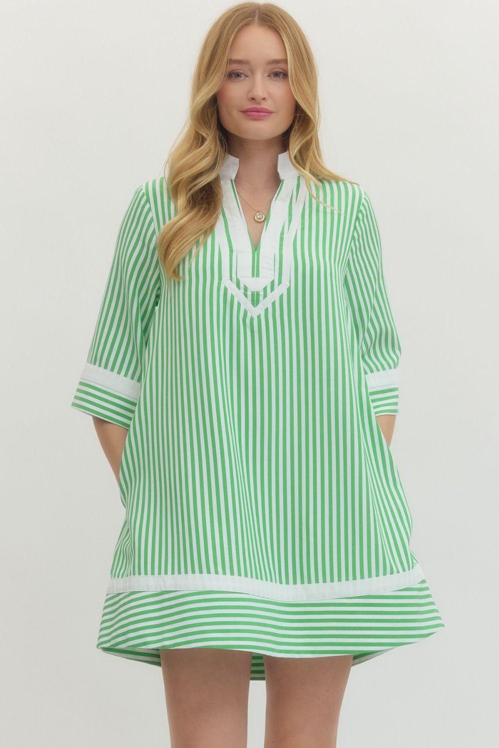 On The Hunt Dress-Green