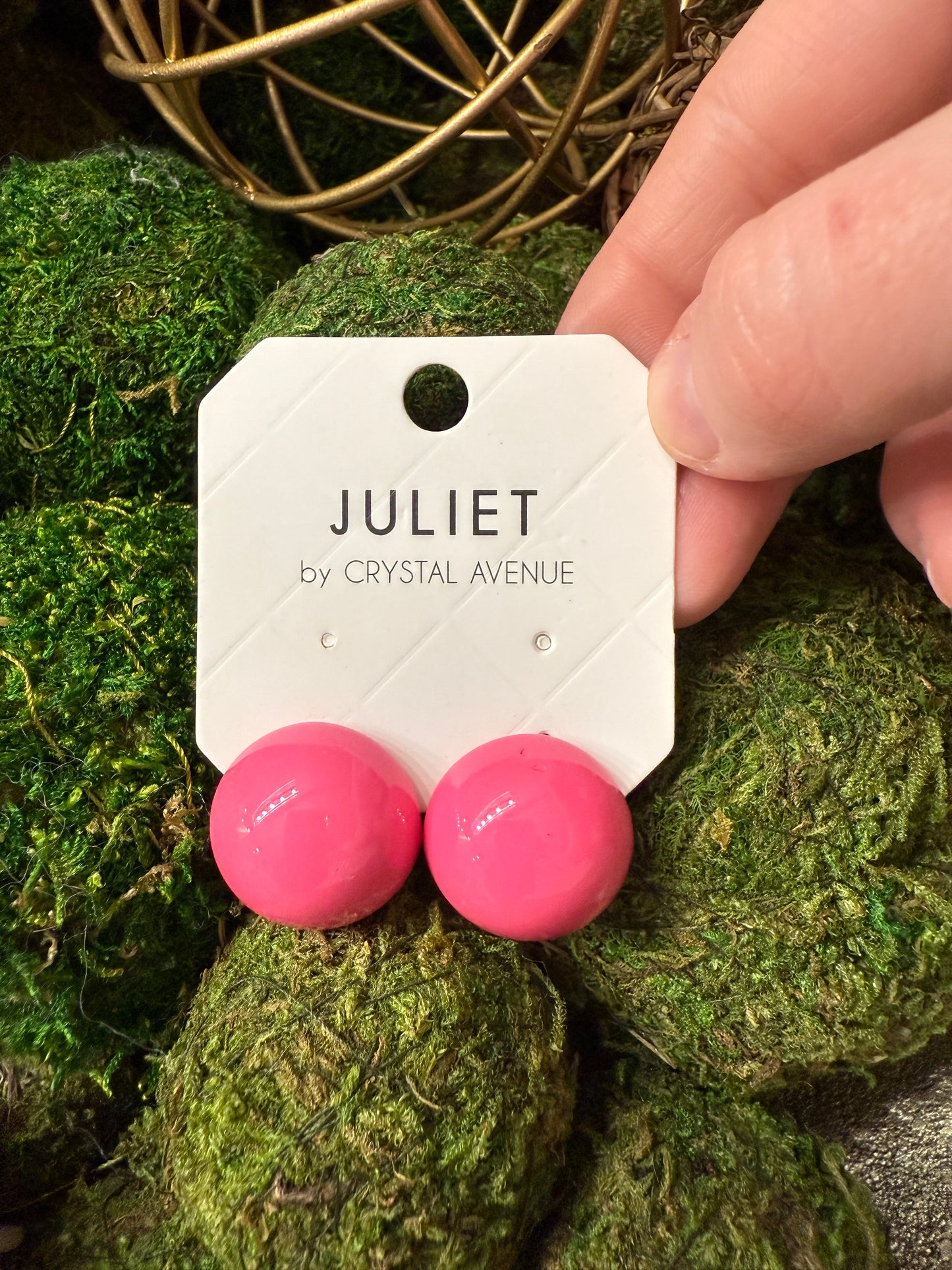 Pink Ball Earrings