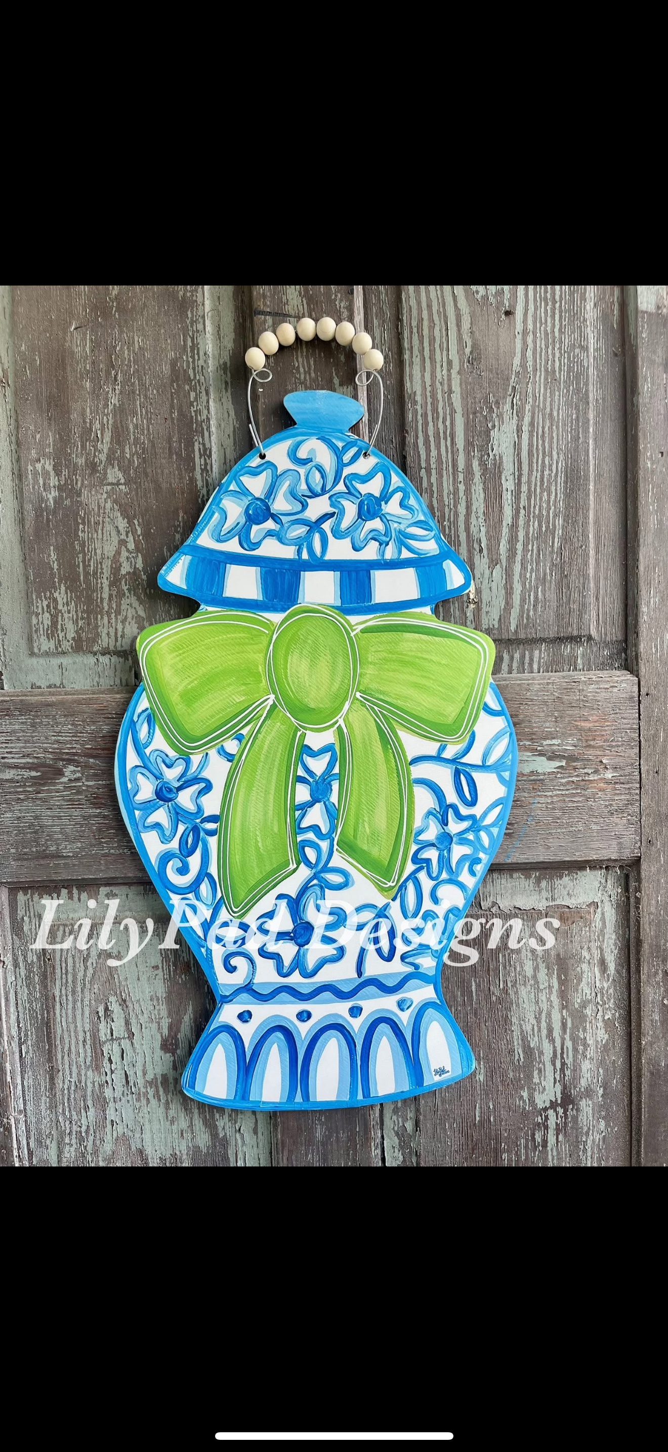 Ginger Jar Door Hanger