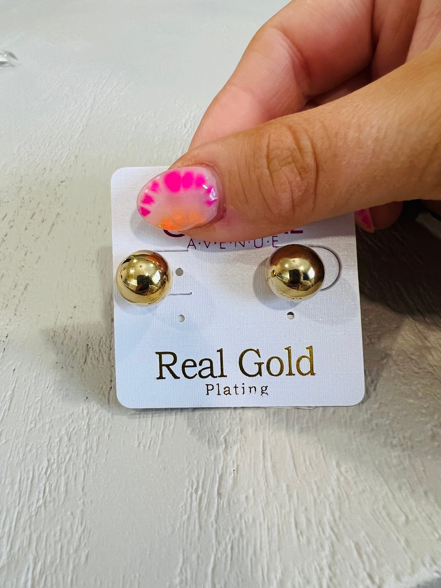 Small Gold Ball Stud