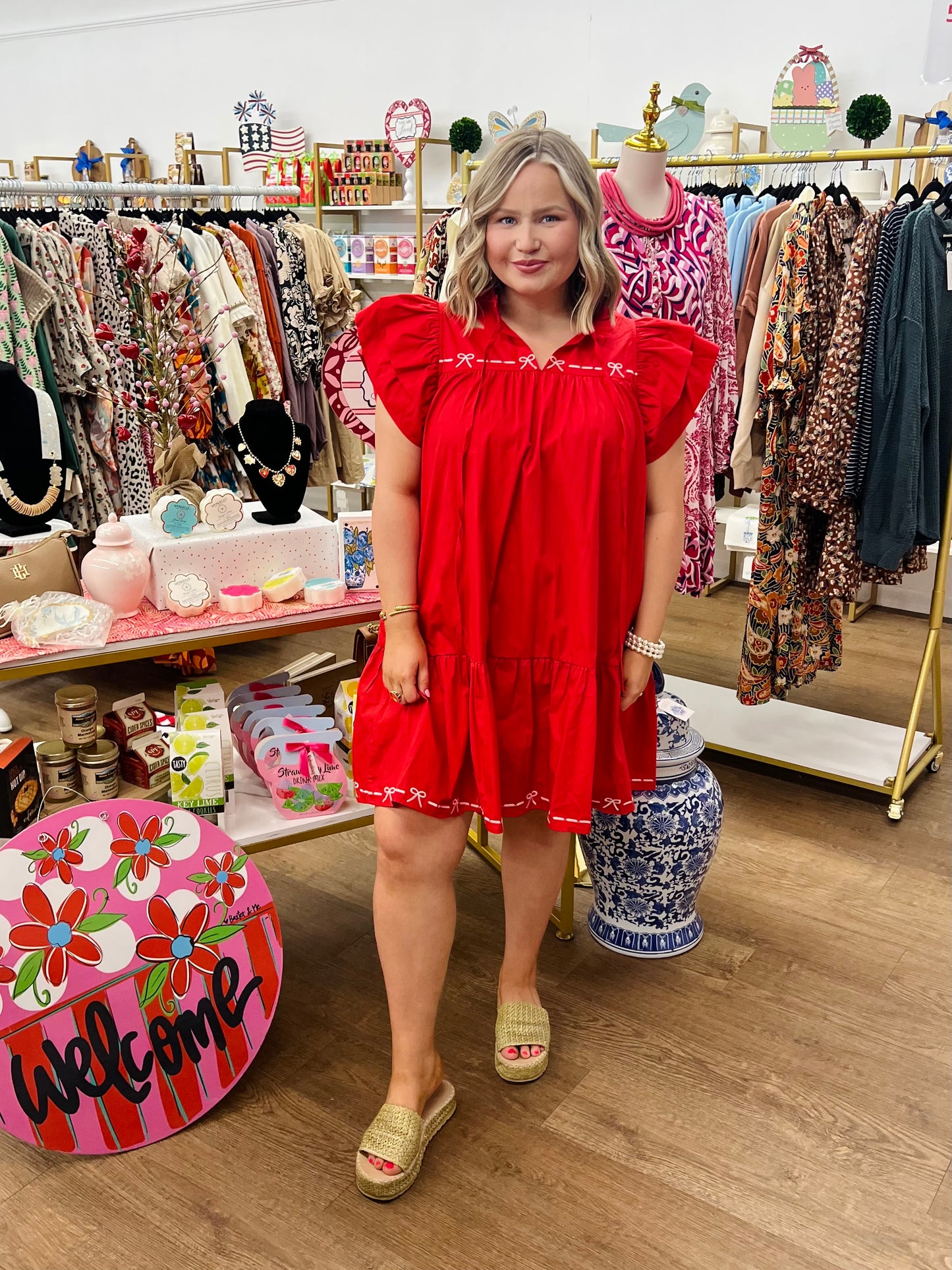 Bowtiful in Red Dress