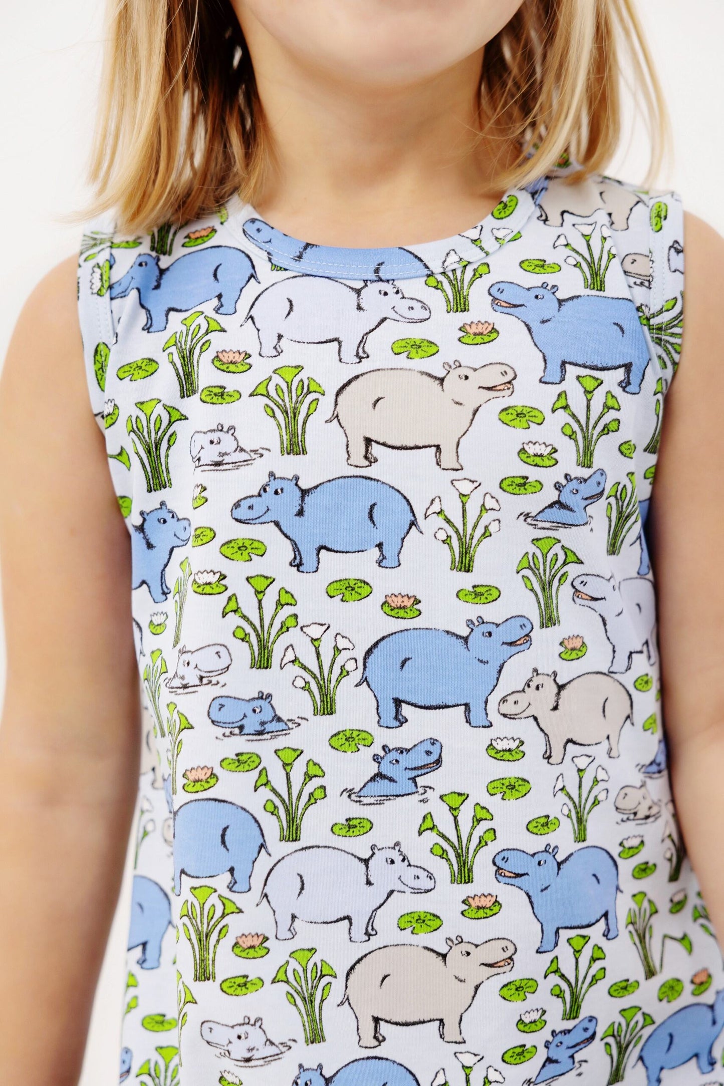 Sleeveless Polly Play Dress in Bal Harbour Hippo