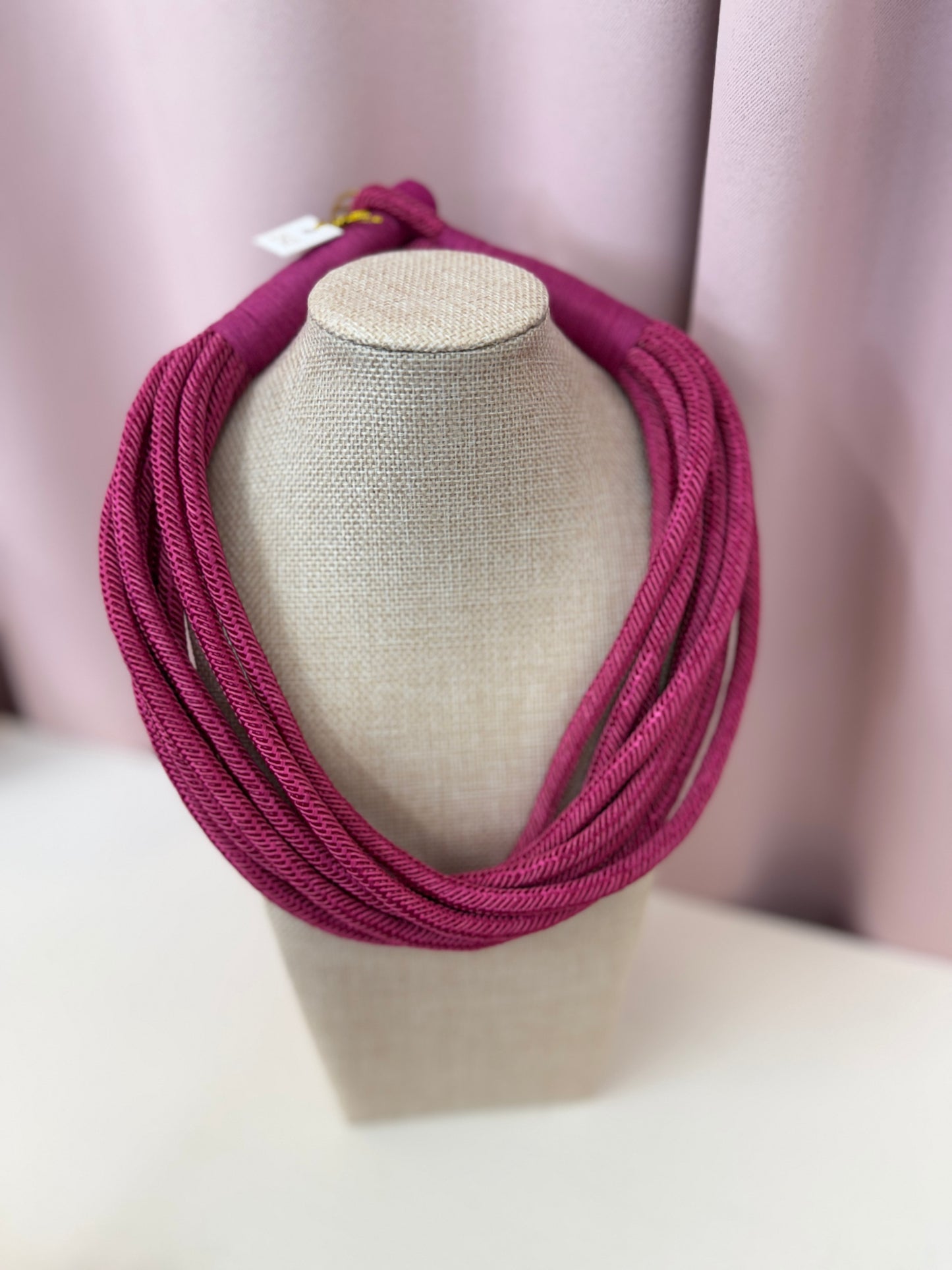 Magenta Rope Necklace