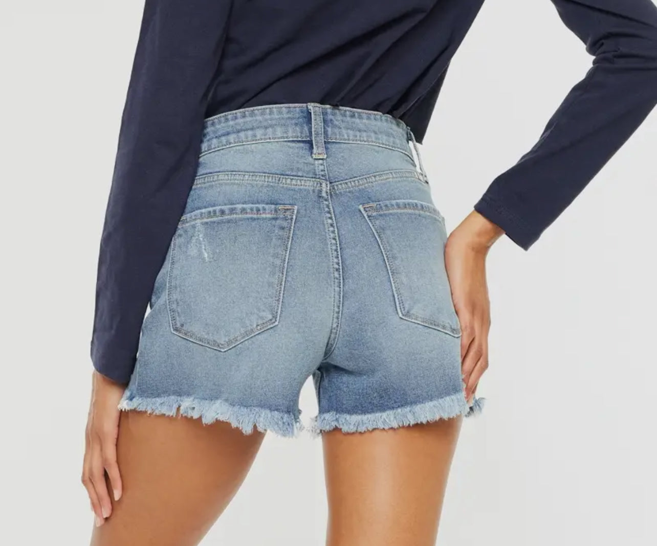Kan Can High Rise Mom Shorts