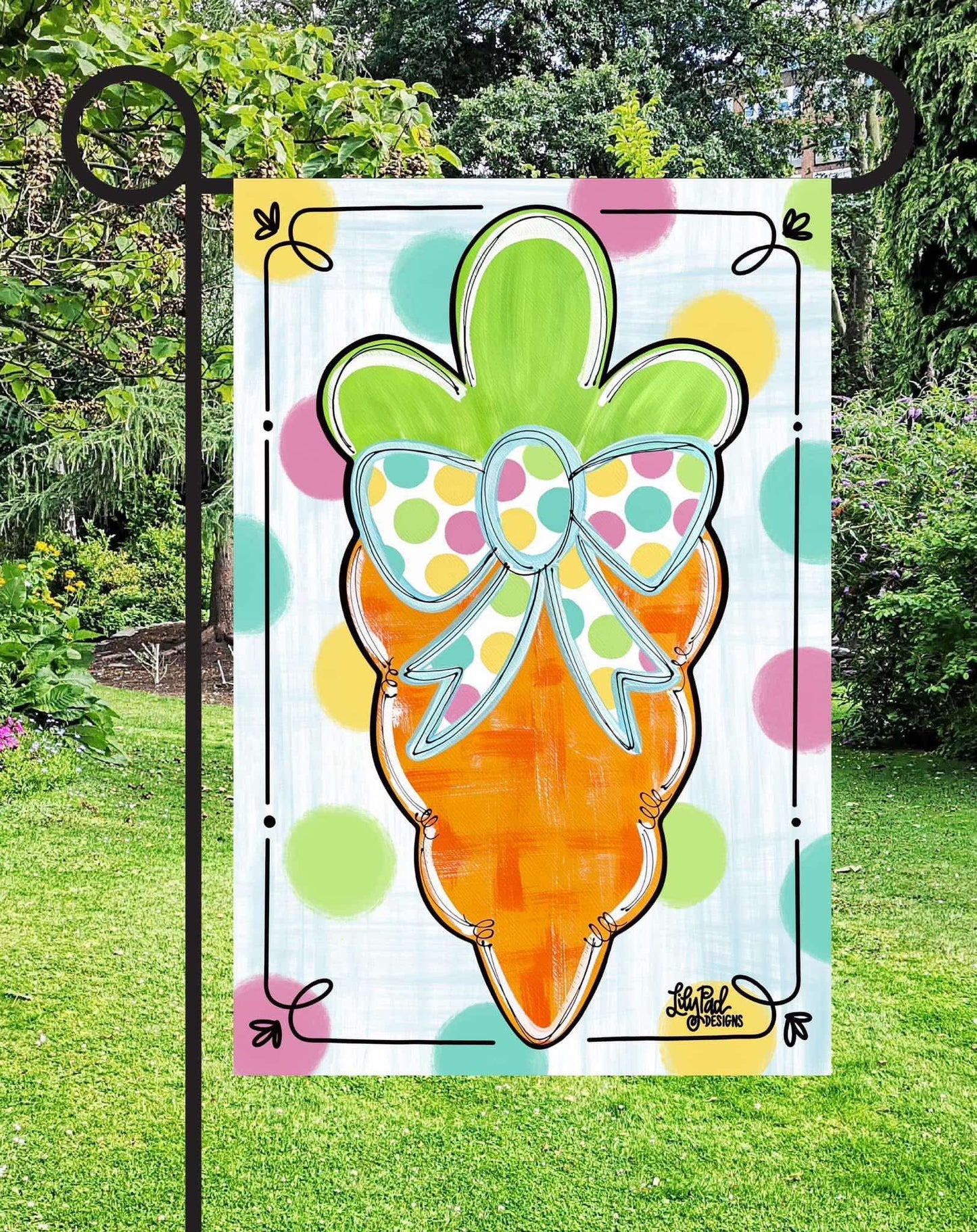LilyPad Designs Carrot Garden Flag