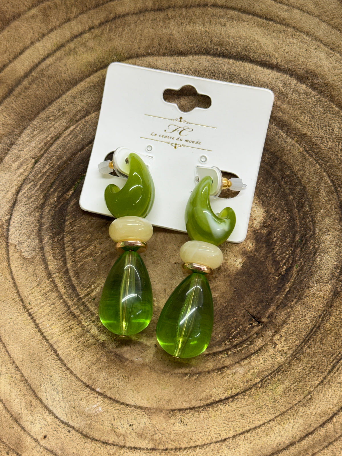 Indie Earrings-Green Mix