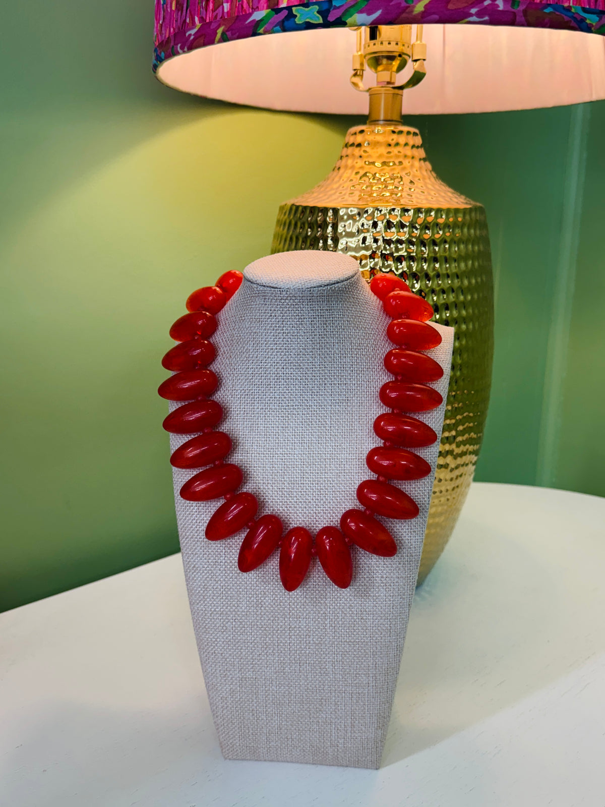 The Jelly Pop Necklace-Red
