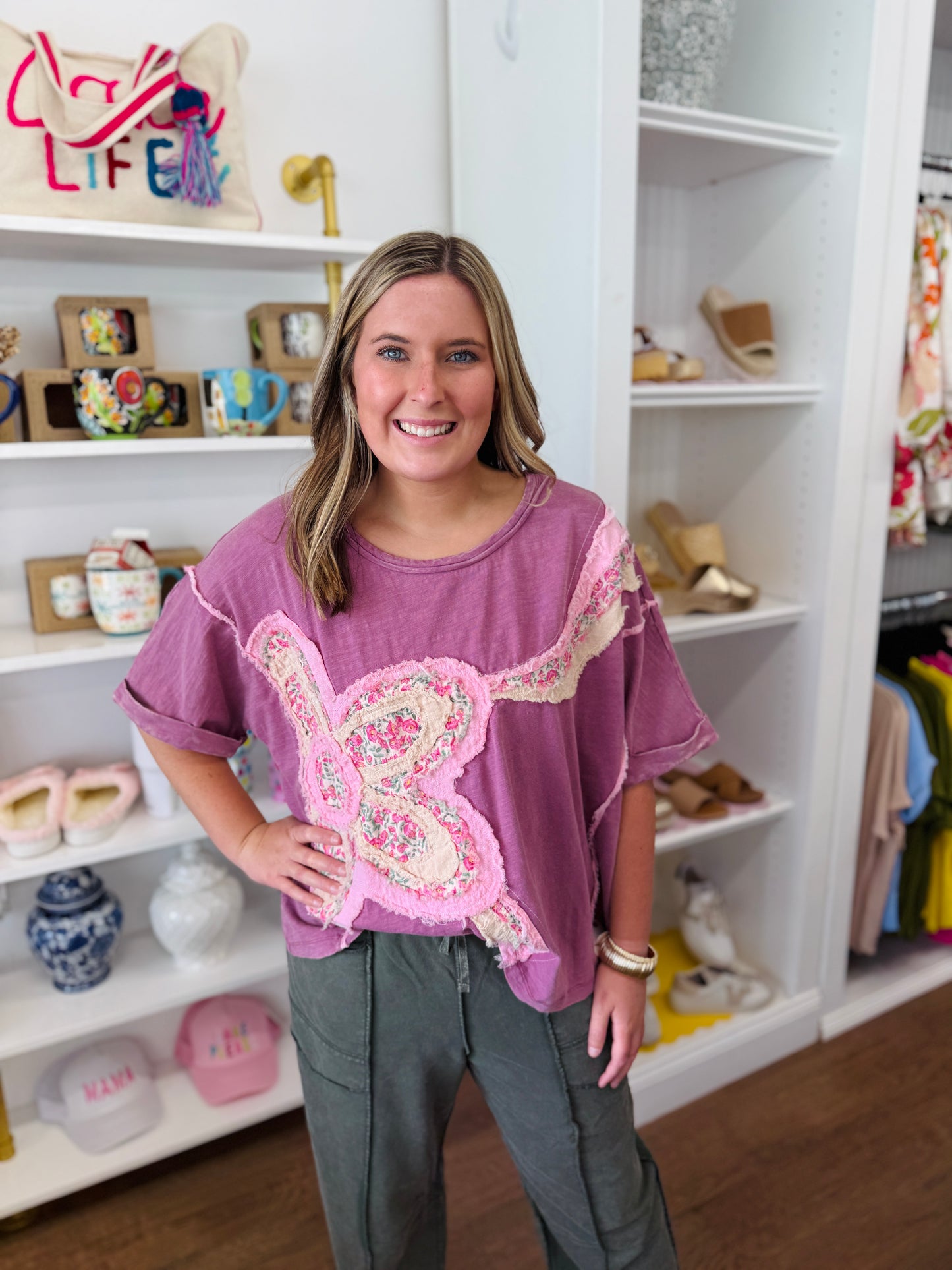 Flower Patch Top - Plum