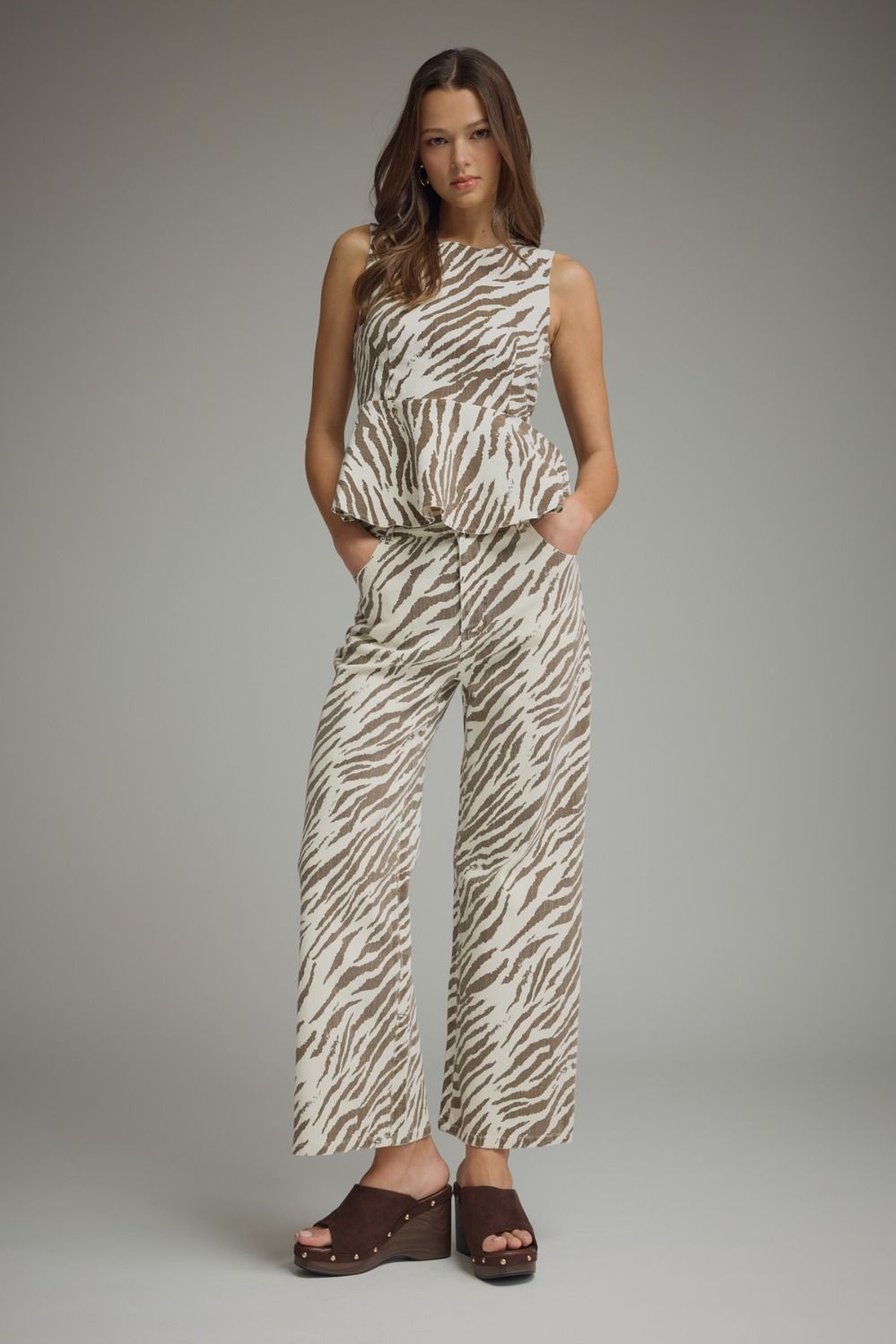Zebra Wide Leg Pants