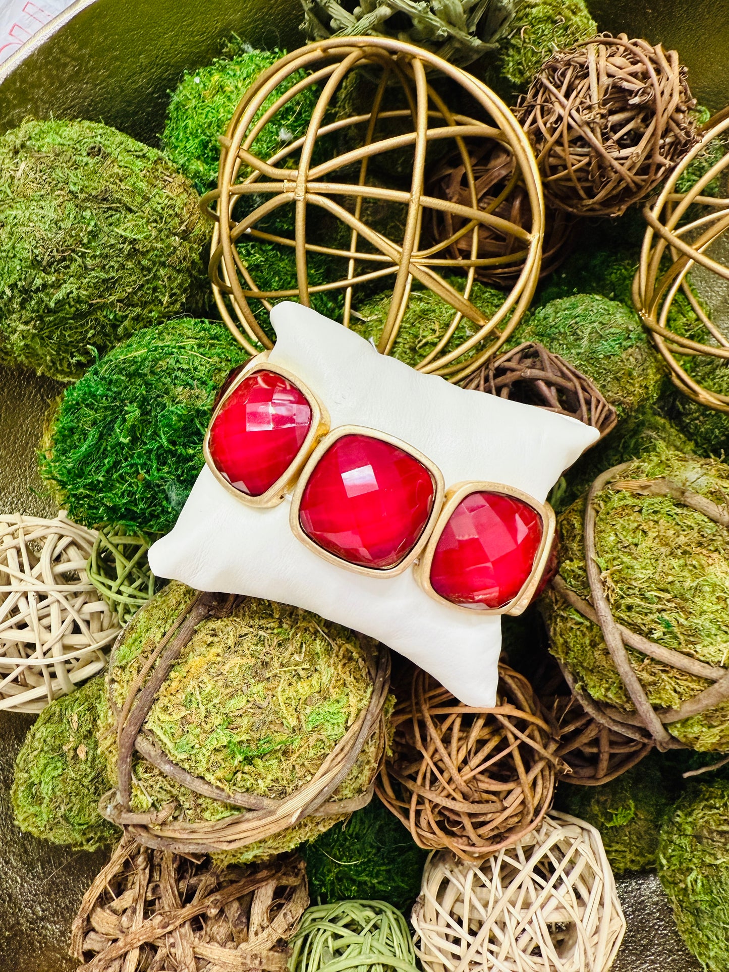 Be Jeweled Bracelet-Red