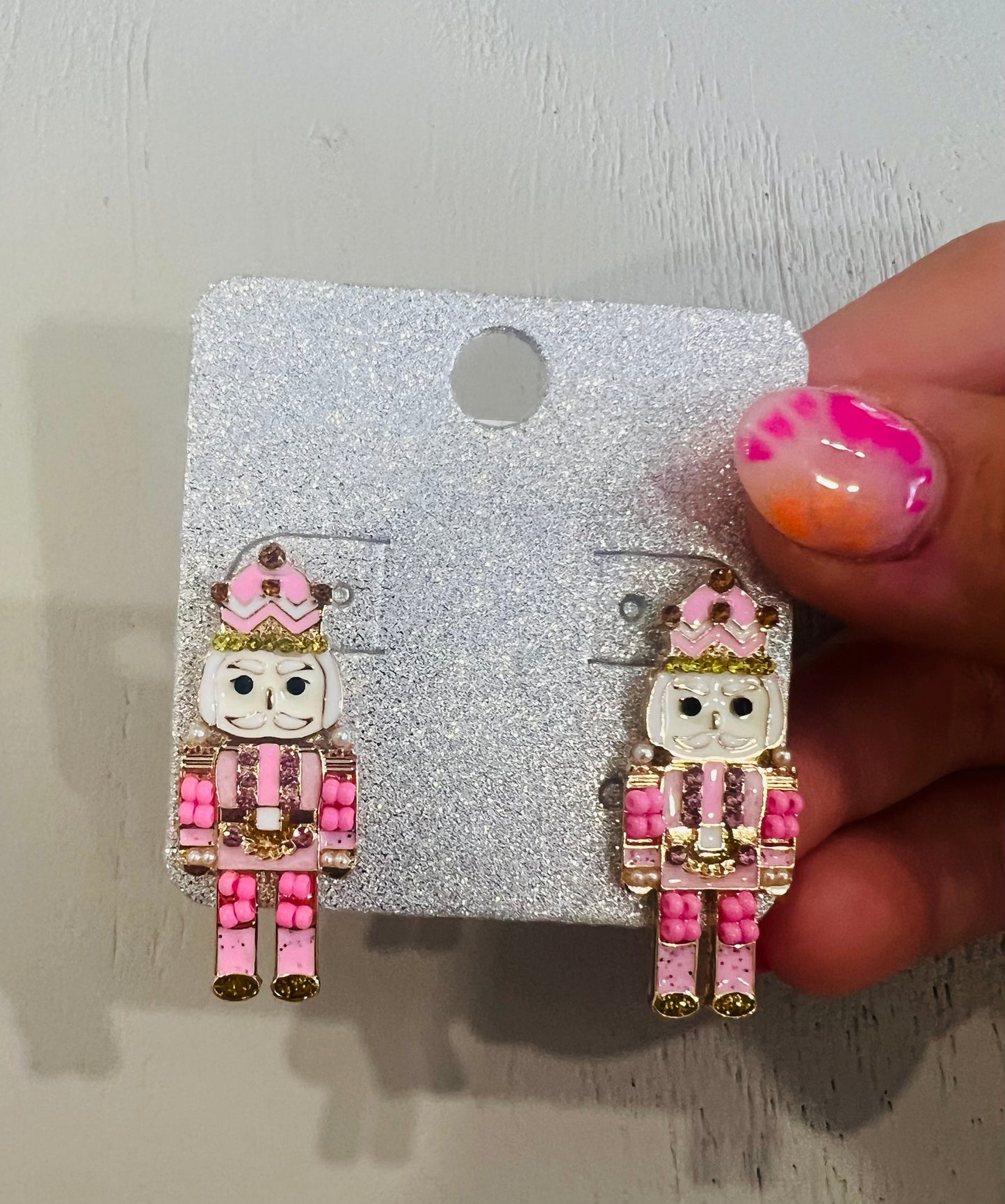 Pink Nutcracker Earrings