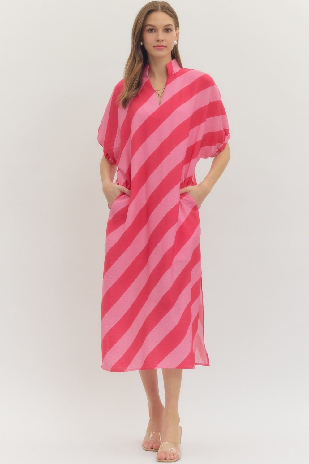 The Charlie Dress-Pink/Red-CURVY