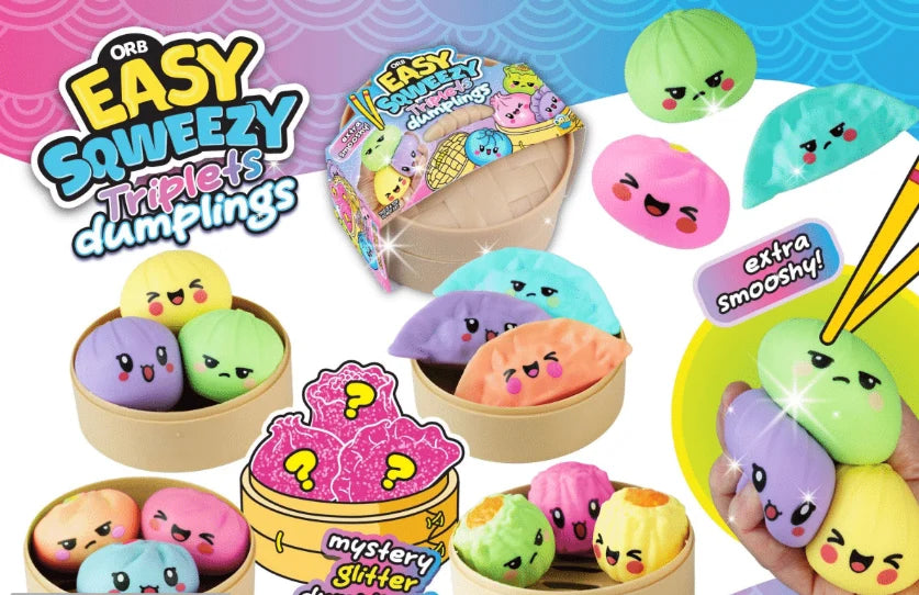Squishy Triplets Dumplings Mystery Pack (3 RANDOM Colors)