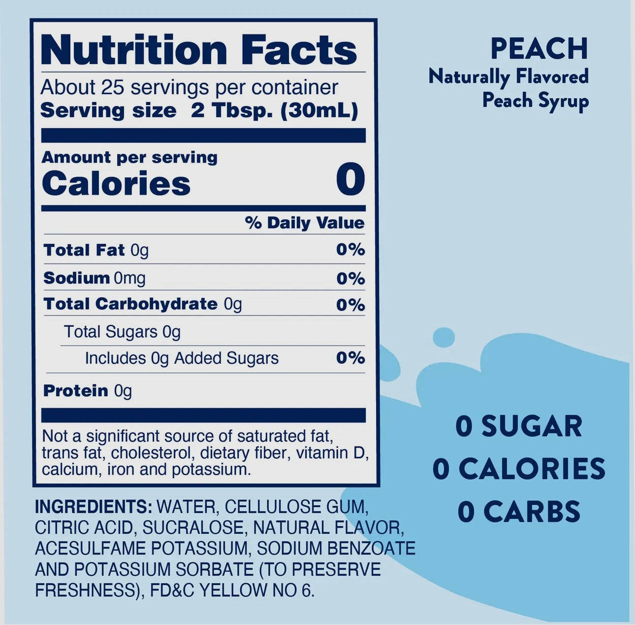 Peach Skinny Mixes Syrup
