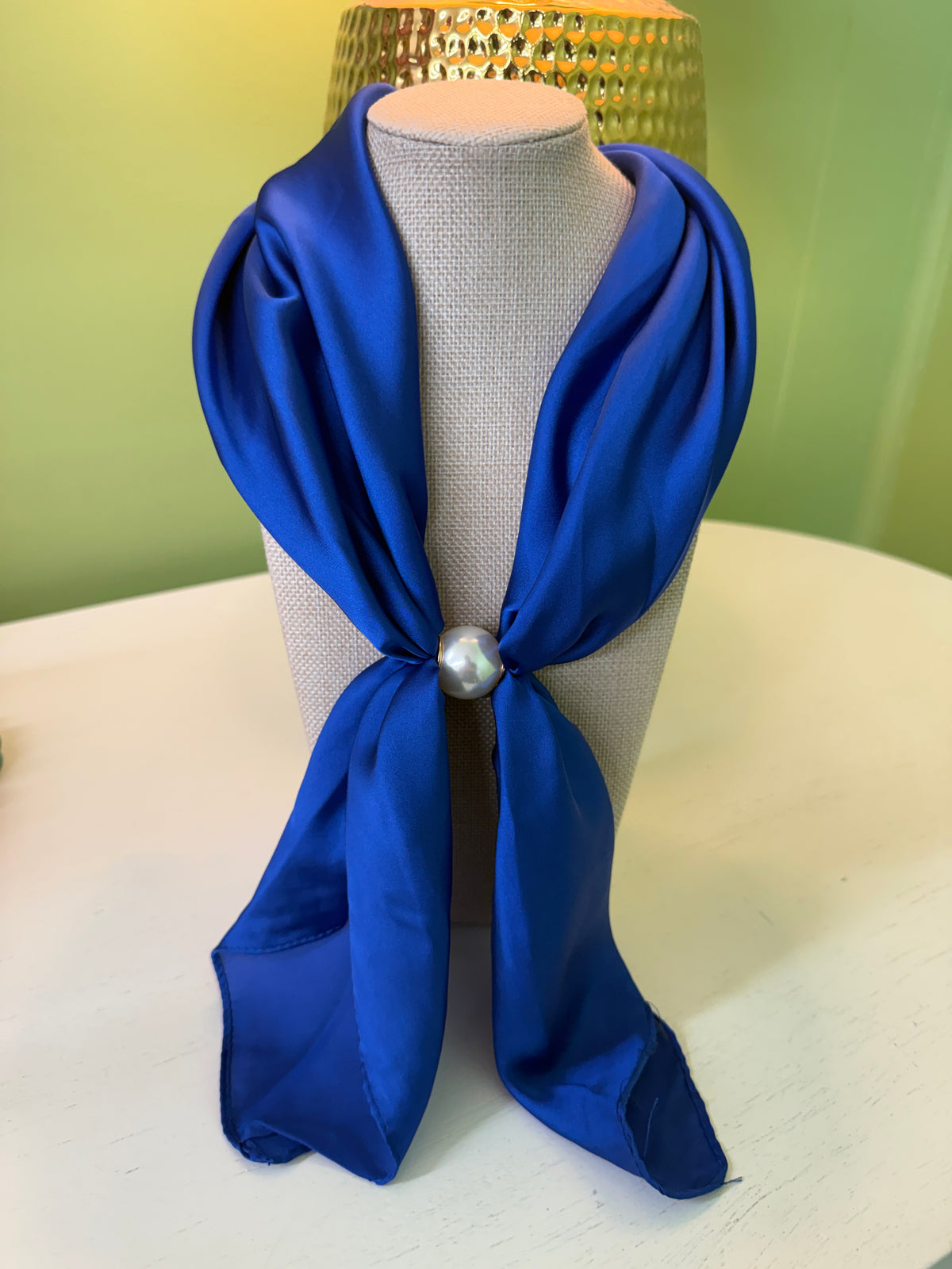 The Trin Scarf Necklace-Royal Blue