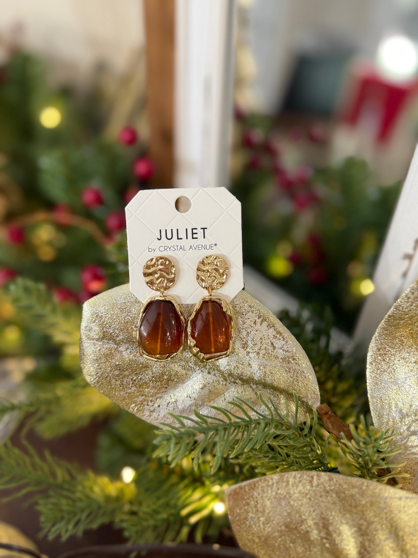 Brown & Gold Geometric Hoops