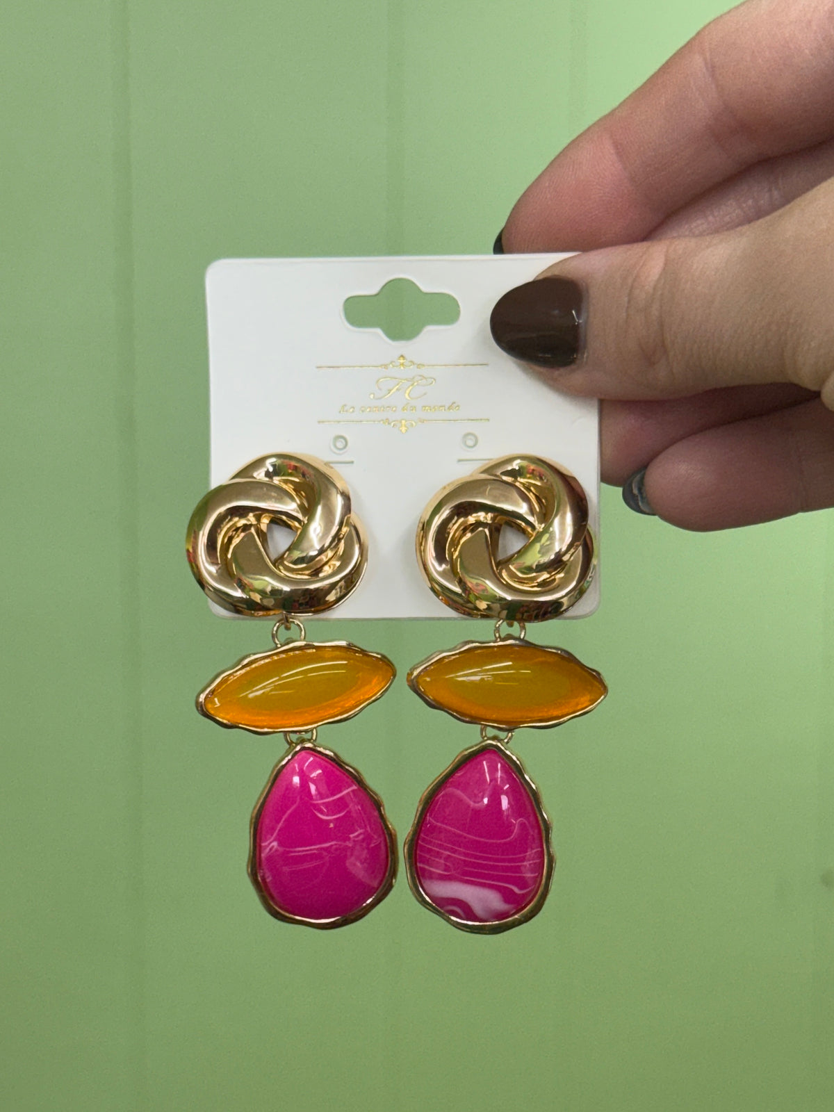 Wren Earrings-Pink/Orange