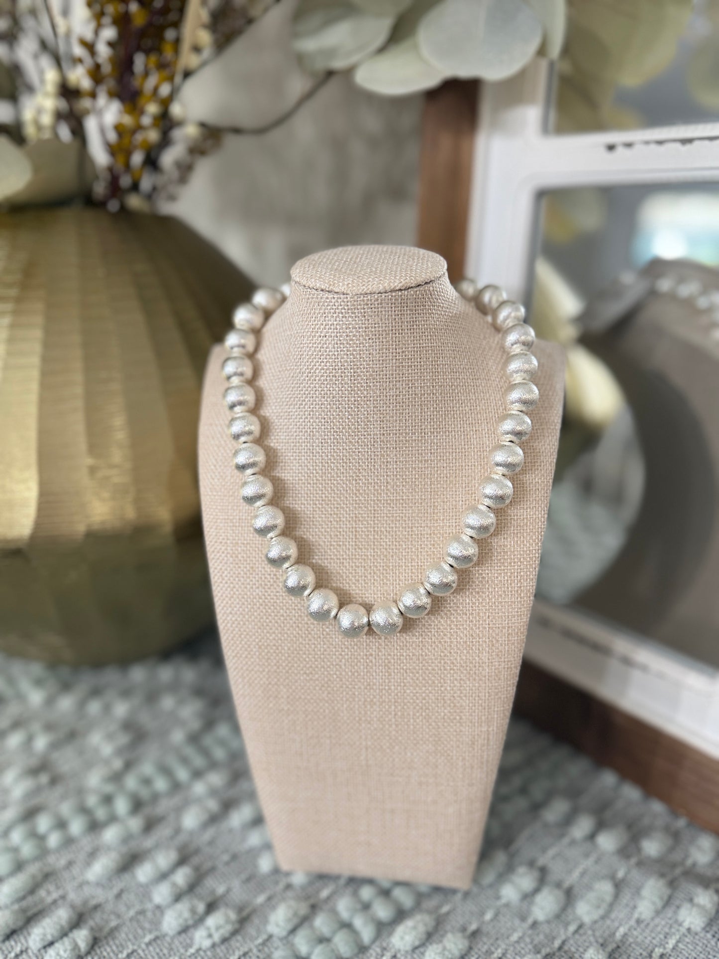 Silver Ball Necklace