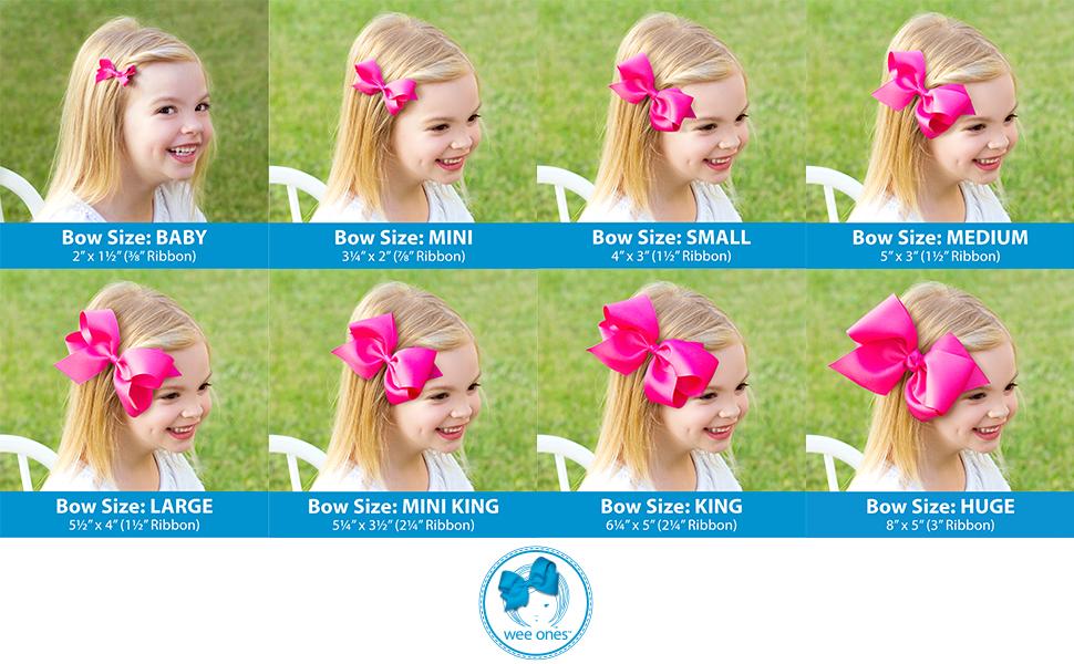 Wee Ones King Grosgrain Hair Bow Scalloped Edge