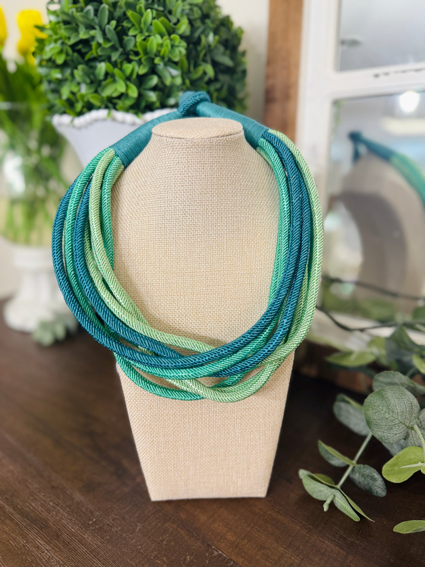 Green Multi Rope Necklace