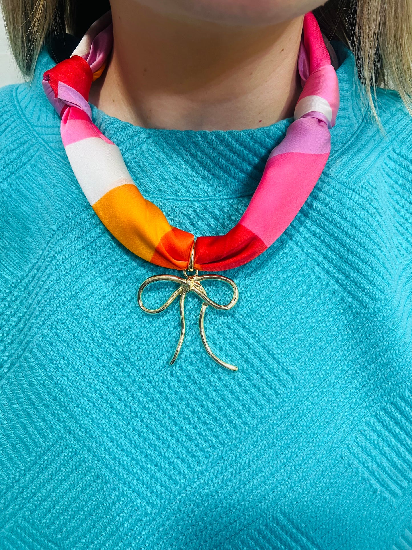 Bow Craze Scarf Necklace