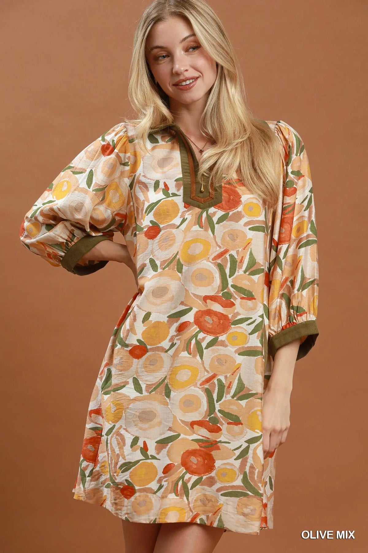 Mixed Florals Shift Dress