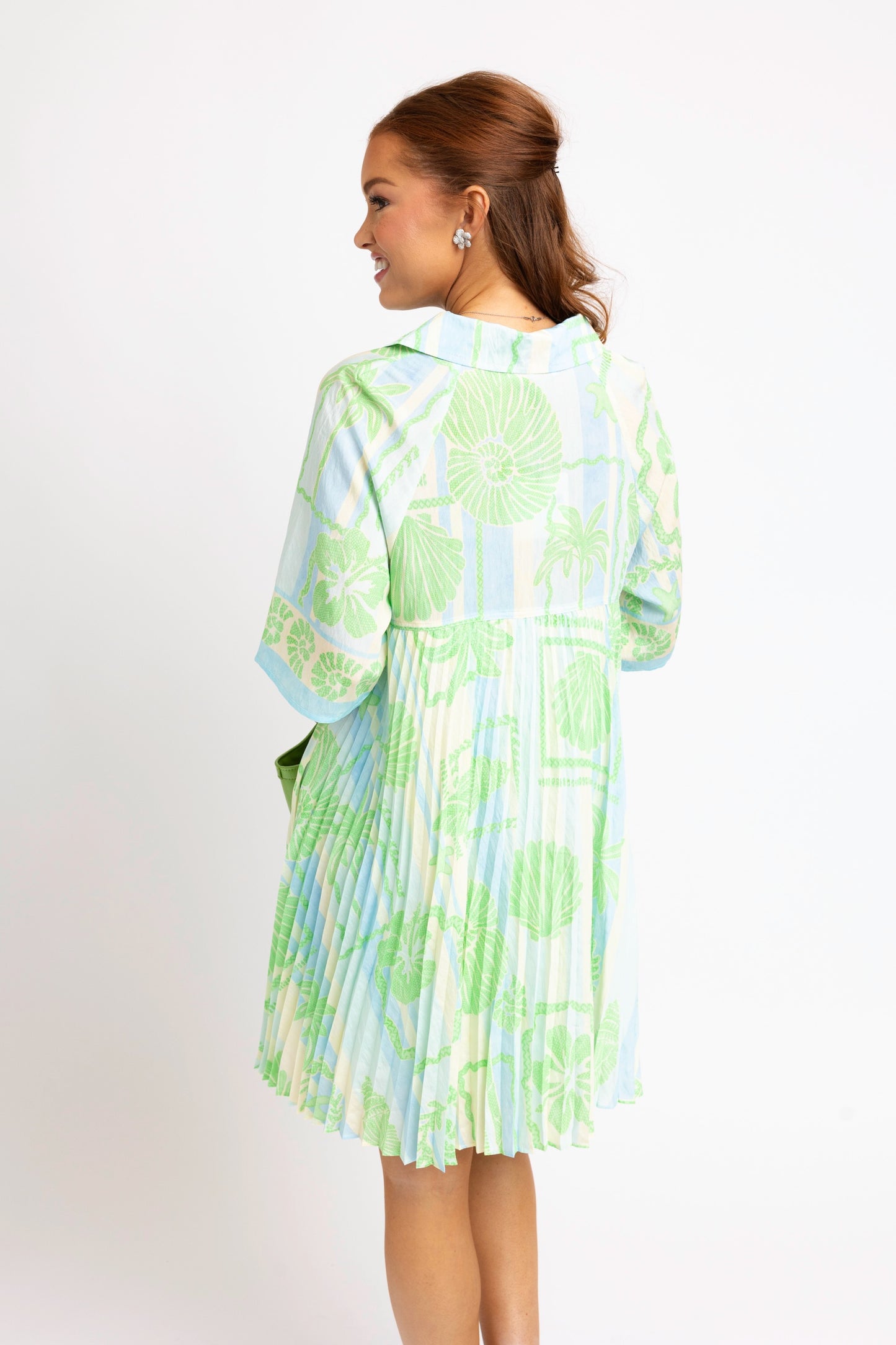 Karlie Sea Shell Stripe Shirt Dress
