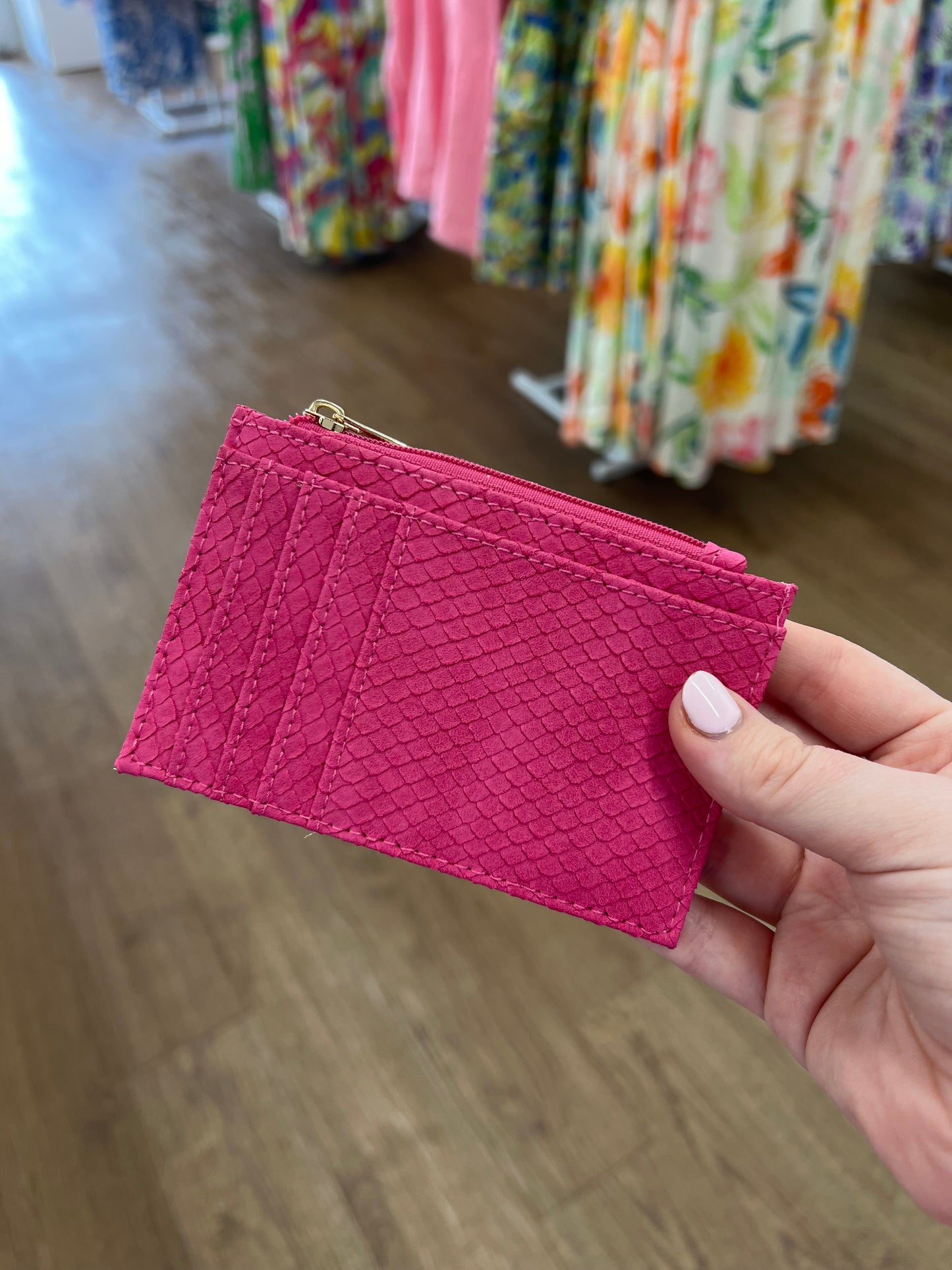 Molly Zip Card Holder FUSHIA
