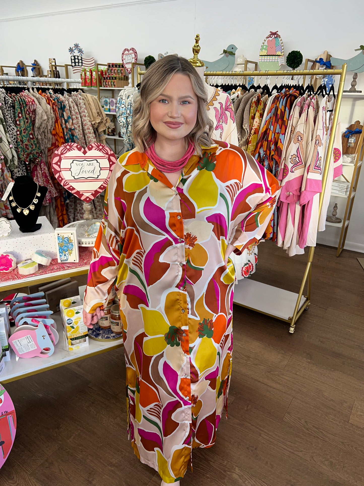 Adrienne Regan Fall Frenzy Maxi Dress