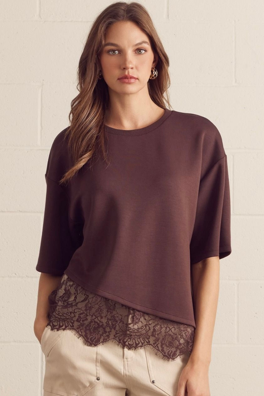 Chocolate Lace Top