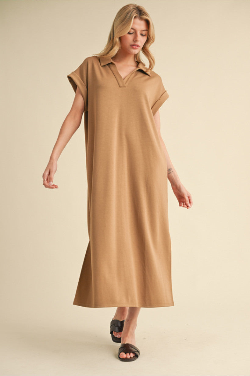 On The Go Dress in Taupe