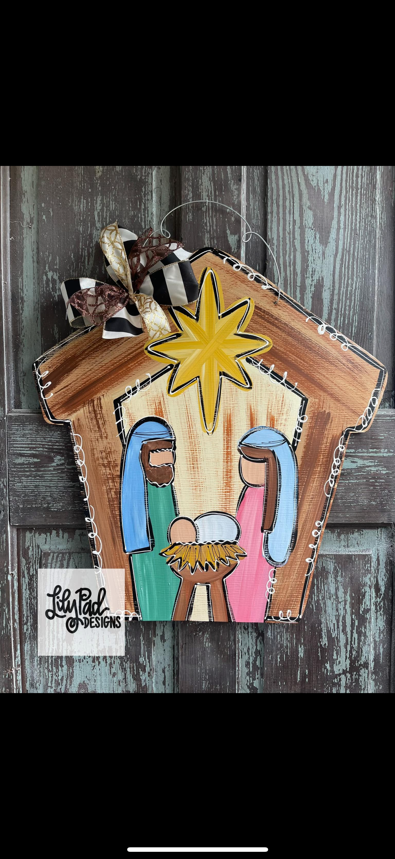 Nativity Scene Door Hanger