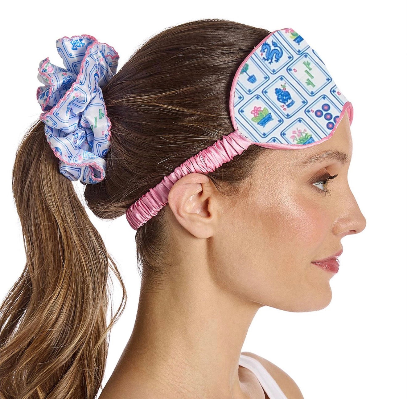 Mahjong Sleep Mask & Scrunchie