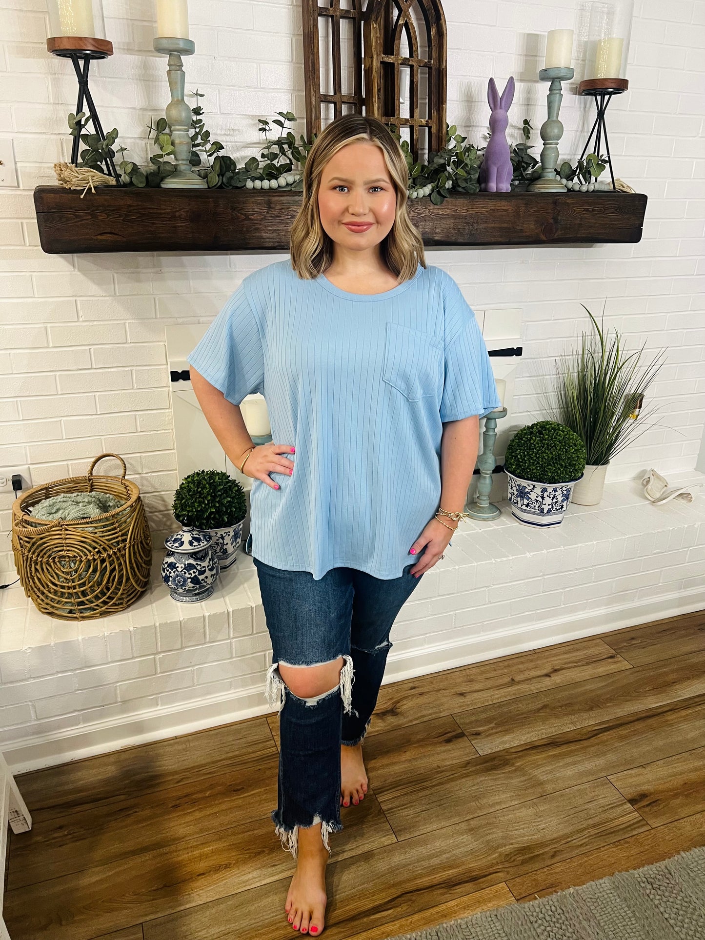 The Blue Explosion Top-Curvy