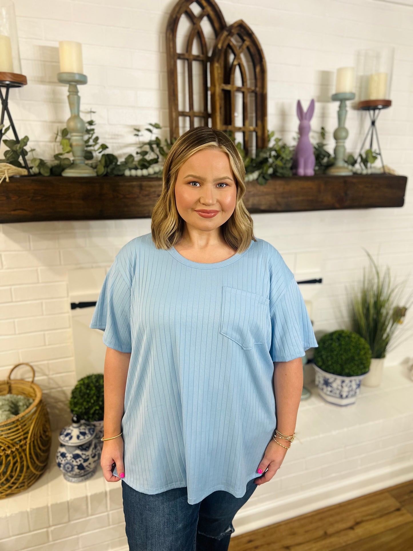 The Blue Explosion Top-Curvy