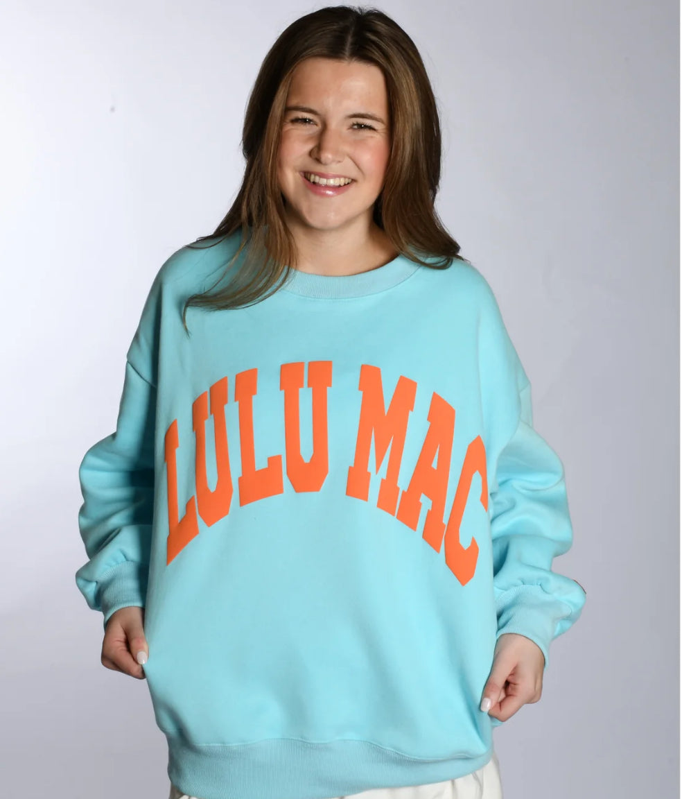 LULU MAC Sweatshirt- Blue/Coral