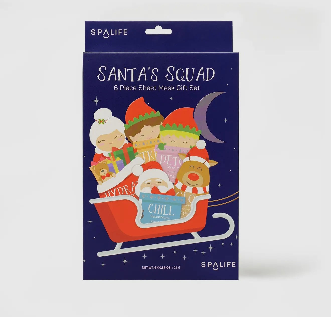 Santa’s Squad 6 Piece Sheet Mask Gift Set