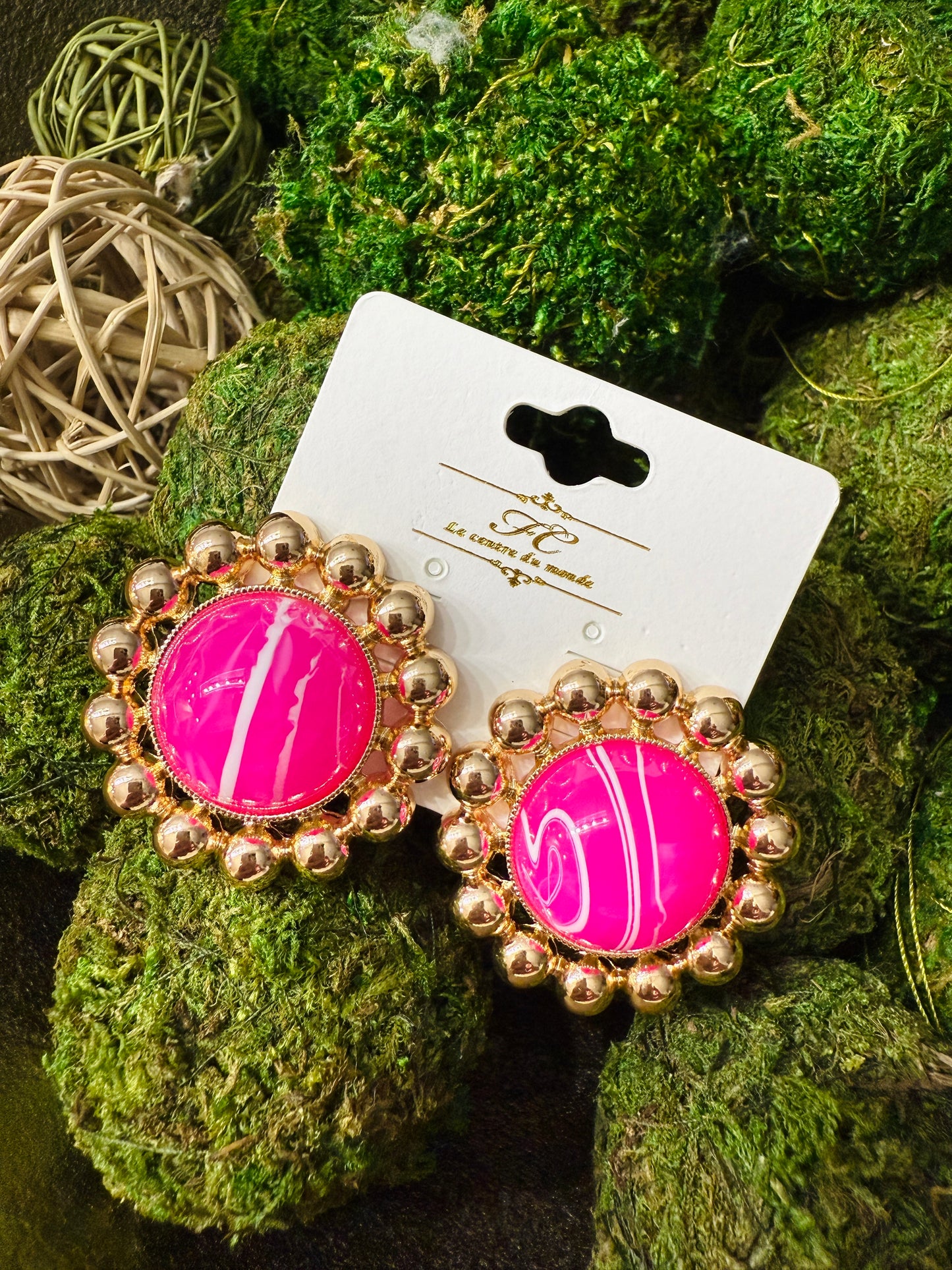 Stella Earring-Hot Pink