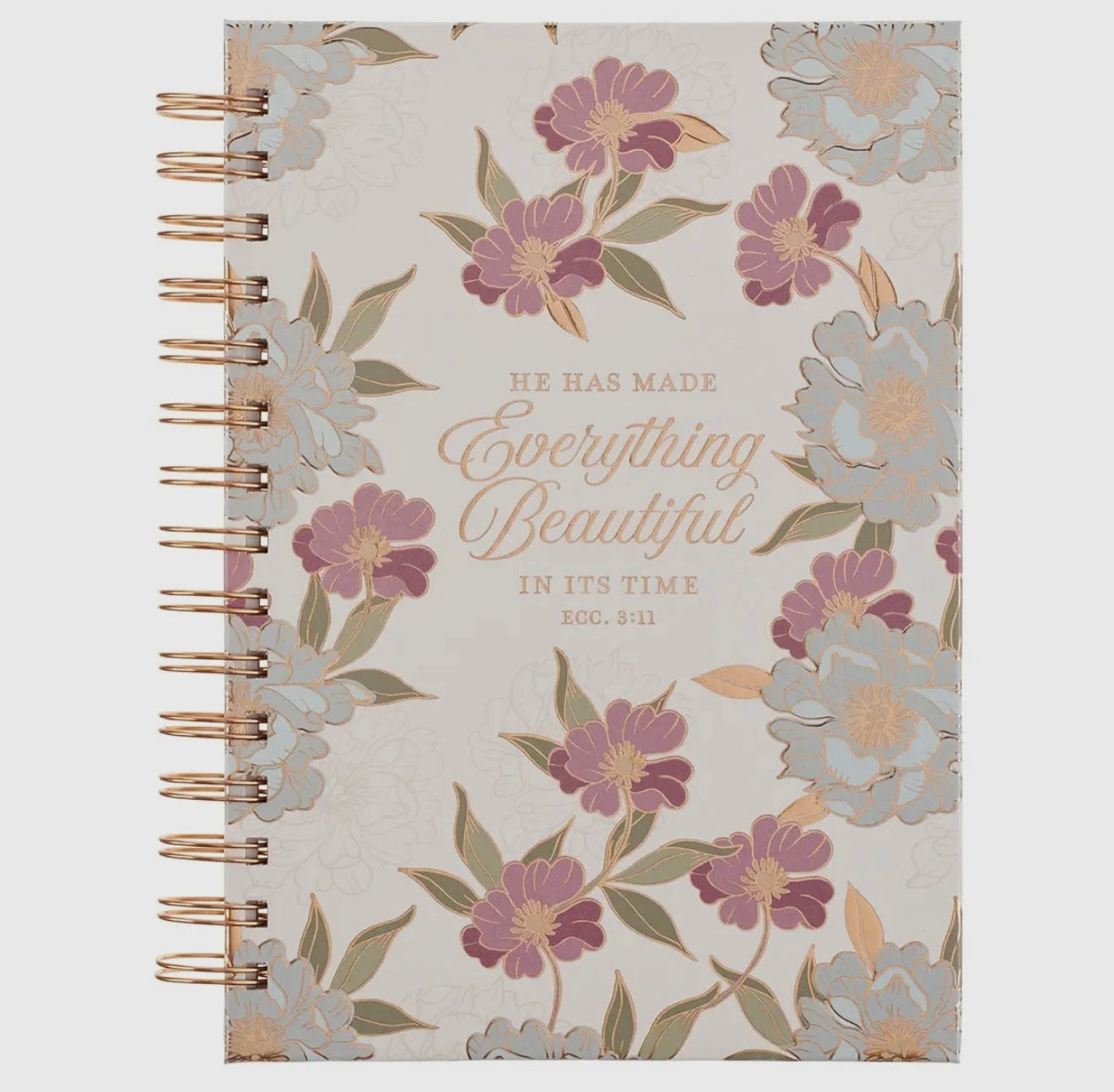 White Floral Everything Beautiful Journal