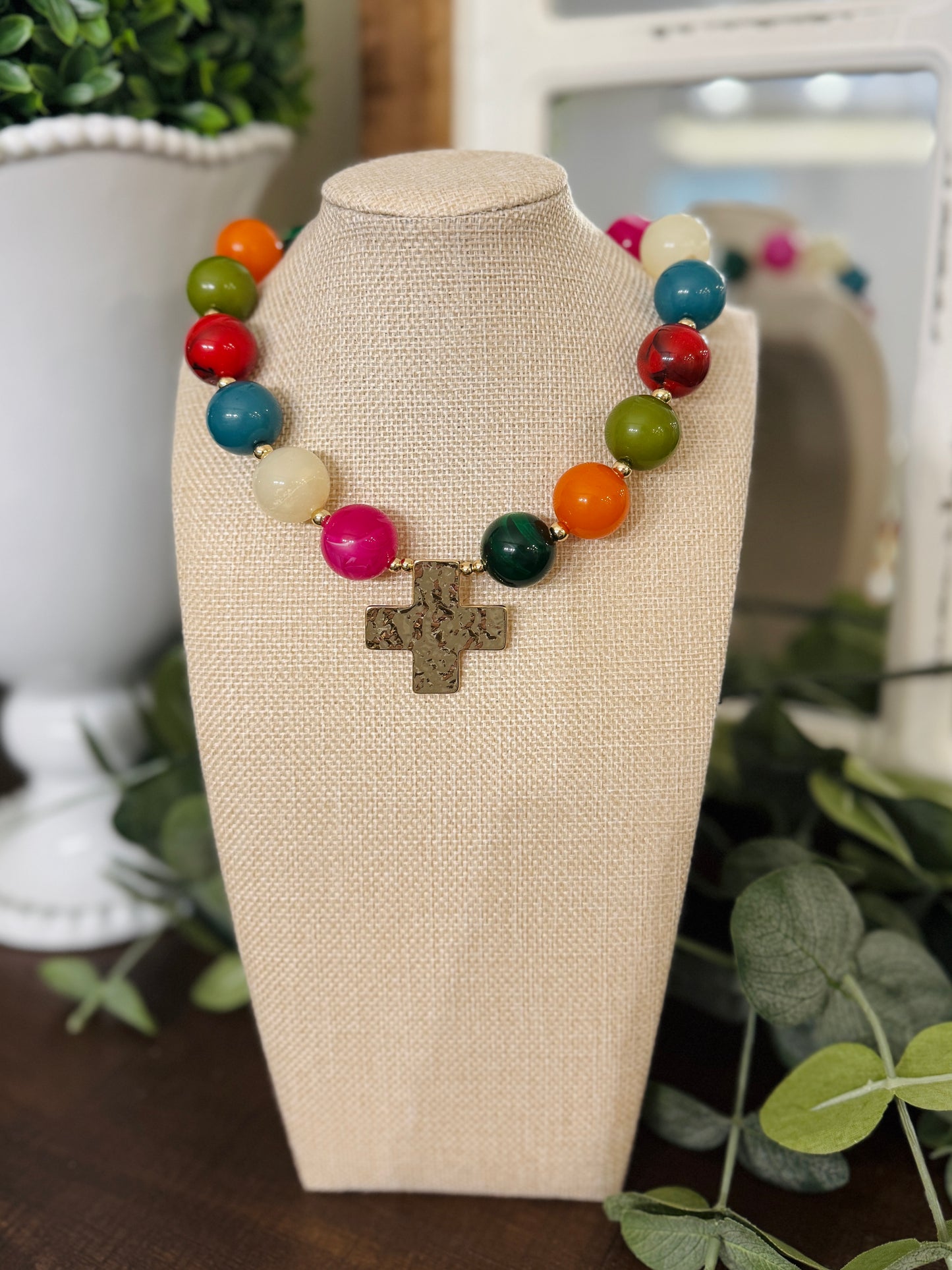 Light of The World Cross Necklace