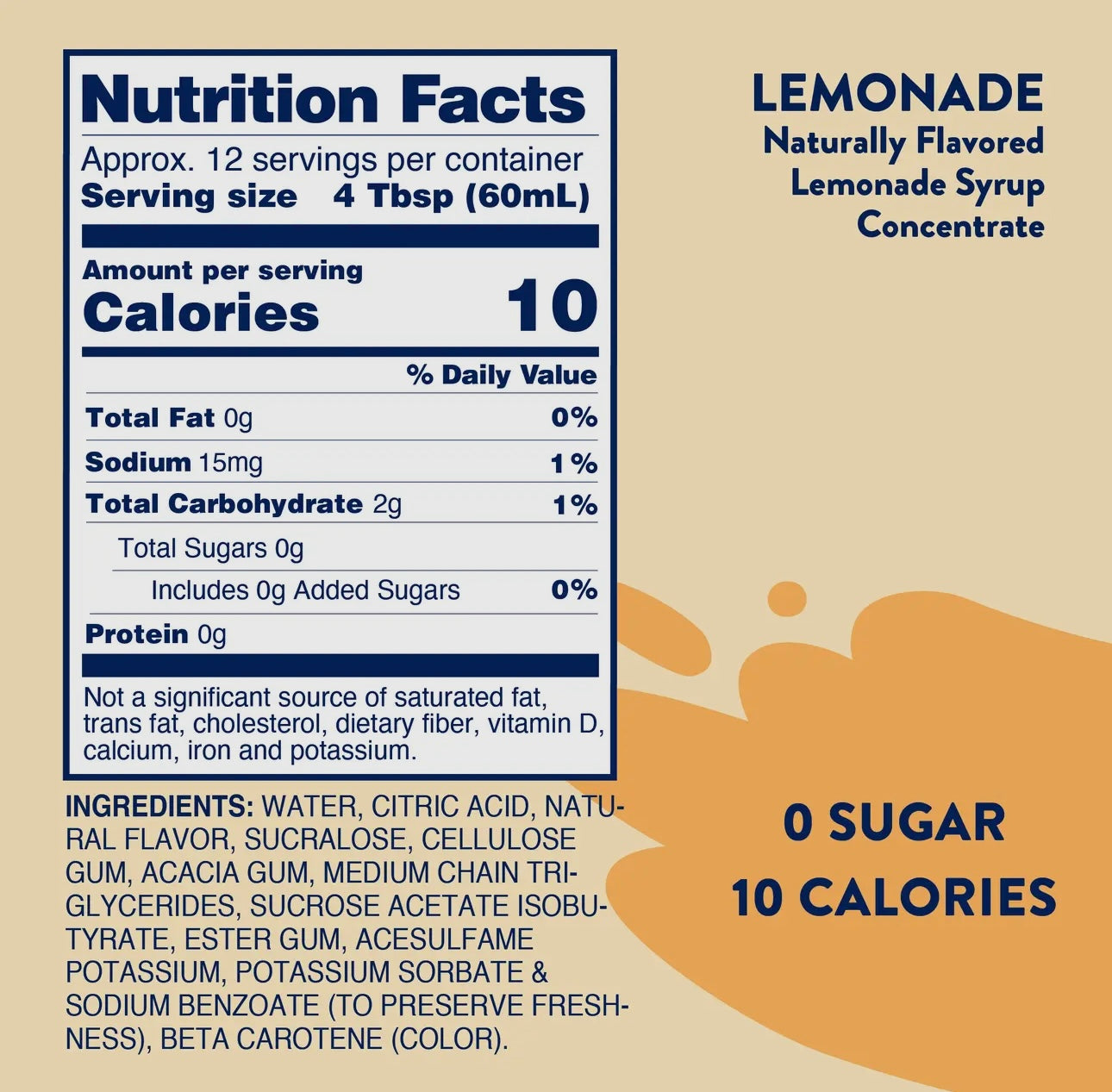 Lemonade Skinny Mixes Syrup
