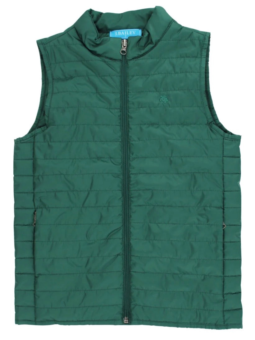 Bailey Boys Quilted Vest-Forest