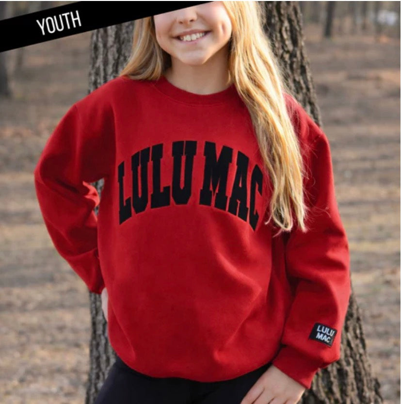 Youth Lulu Mac Sweatshirt Red/Black