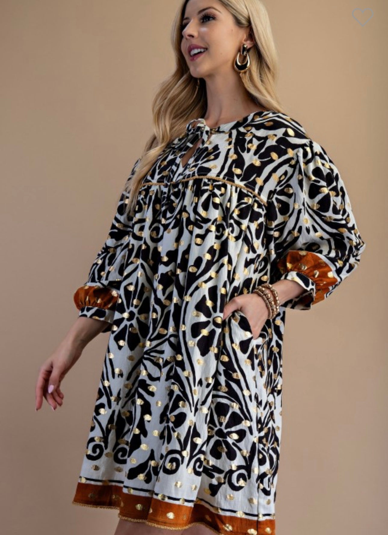 Falling For Gold Dress