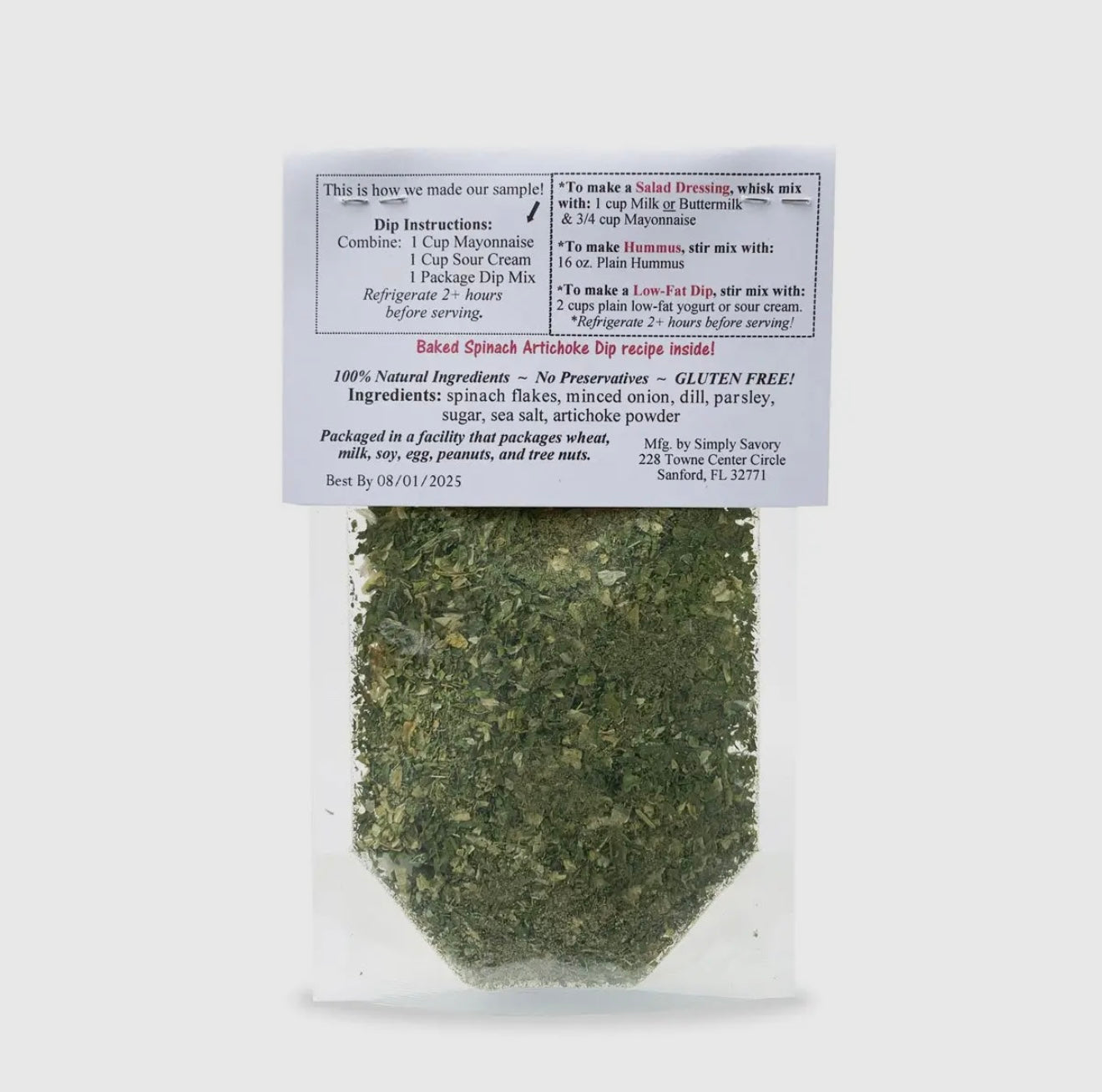 Spinach Artichoke Dip Mix