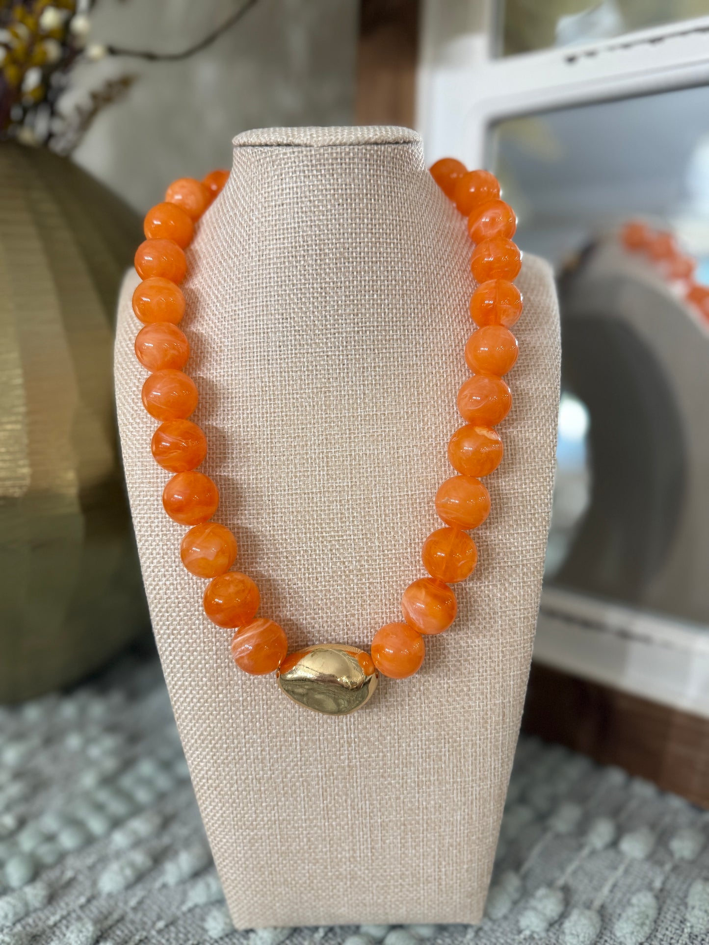 Brooklyn Bold Necklace-Orange