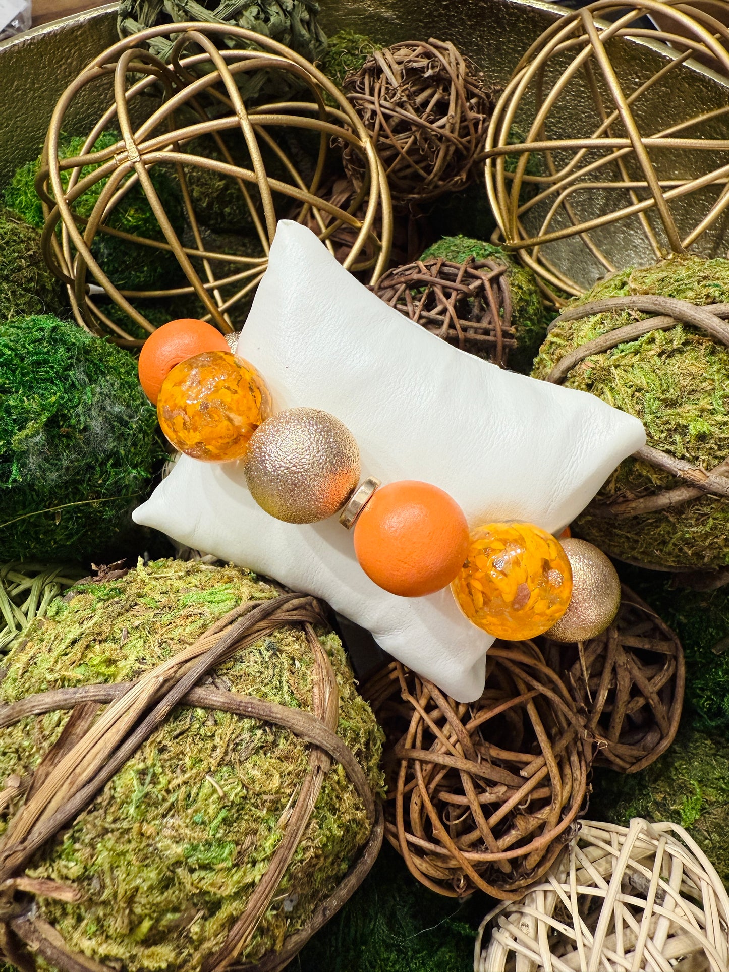 Orange Ball Bracelet