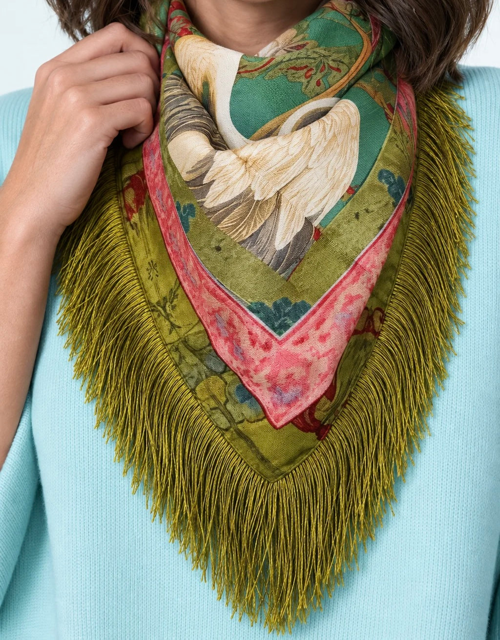The Swan Fringe Scarf