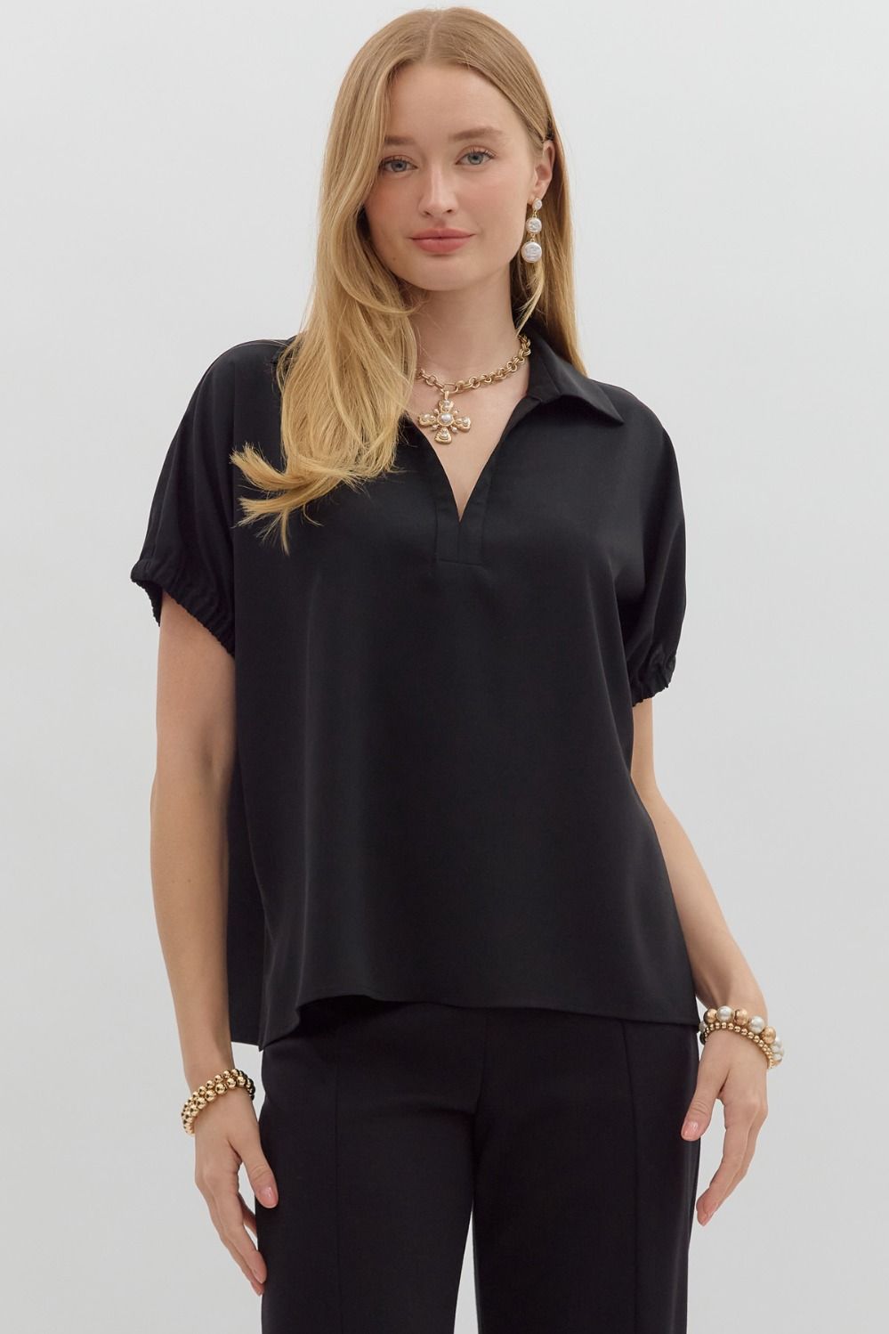 Solid Black Top