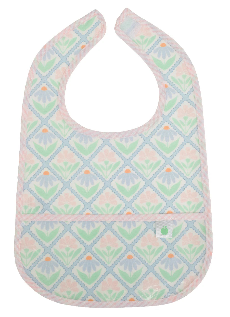 Pastel Floral Wipe It Bib